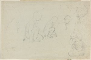 Studie klečícího chlapce od John Flaxman