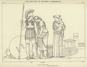 Setkání Hectora a Andromache od John Flaxman