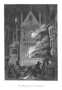 Scéna z Old St Pauls od Williama Harrisona Ainswortha, 1855 od John Franklin