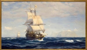 John Fraser: Magellan v průlivu / obraz