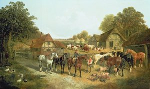 Anglická usedlost (olej) od John Frederick Herring Senior