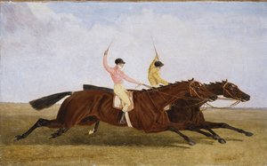 Satirik s Williamem Scottem Up porazil korunovaci s Johnem Day Up - The St. Leger 1841 od John Frederick Herring Senior