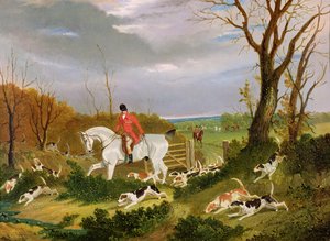Suffolk Hunt - Jít do krytu poblíž Herringswell od John Frederick Herring Senior