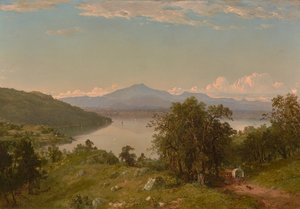 Velbloudí hrb ze západního břehu jezera Champlain 1852 (olej na plátně) od John Frederick Kensett