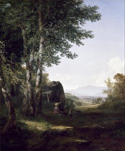 Vzdálený pohled na horu Mansfield ve Vermontu od John Frederick Kensett