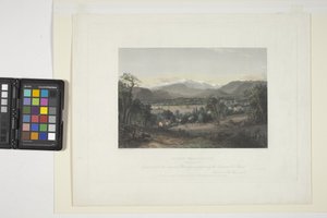 Mount Washington z údolí Conway (ručně kolorovaná rytina) od John Frederick Kensett