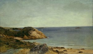 Rocky Coast, cca 1860 (olej na plátně) od John Frederick Kensett