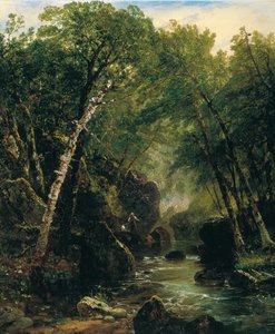 Rybář pstruhů od John Frederick Kensett