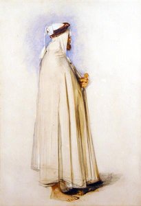 Arab (akvarel přes tužku na papíře) od John Frederick Lewis