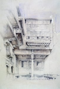 Dvůr Domu umělců, Káhira, Egypt, 19. století od John Frederick Lewis