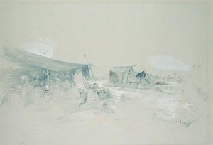 Poušť hory Sinaj (tužka a kvaš na papíře) od John Frederick Lewis