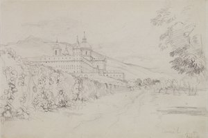 The Escorial, Madrid, 1832 (tužka) od John Frederick Lewis
