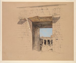 Chrám Edfu: Dveře pylonu od John Frederick Lewis