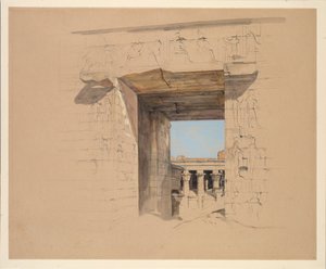 Chrám v Edfu: Dveře pylonu od John Frederick Lewis