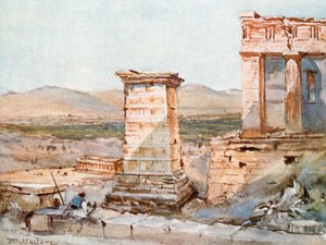 Athény. Památník Agrippa a Pinacotheca od John Fulleylove