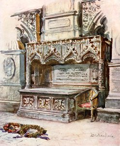 Chaucerova hrobka (barevná litografie) od John Fulleylove
