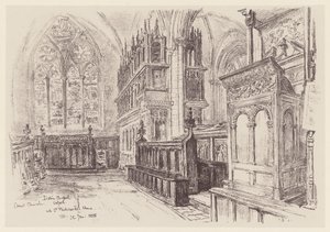 Christ Church, interiér latinské kaple (litografie) od John Fulleylove