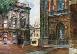 Christ Church - Peckwater Quadrangle (barevná litografie) od John Fulleylove