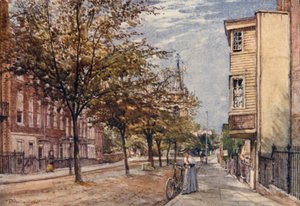 Church Row, Hampstead (barevné lito) od John Fulleylove