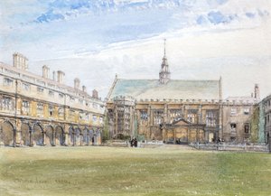 Hala Trinity College, Cambridge, 1889 (akvarel) od John Fulleylove