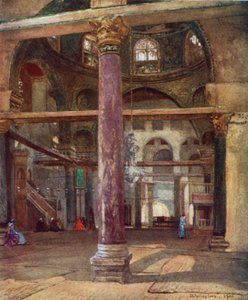 Interiér mešity El Aksa, z jihovýchodu (barva litho) od John Fulleylove