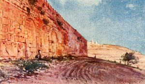 Jeruzalém. - Trojitá brána chrámové oblasti, 1902. od John Fulleylove