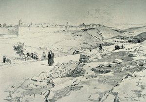 Jeruzalém, s cestou z Bethany, 1902. od John Fulleylove