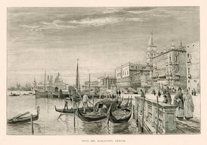 Riva dei Schiavoni, Benátky (litho) od John Fulleylove
