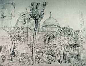 Kostel Božího hrobu ze zahrady řeckého kláštera, 1902. od John Fulleylove