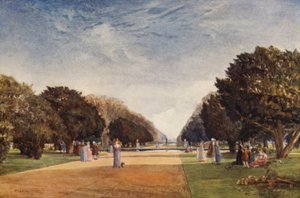 The Great Avenue, Hampton Court (barevné lito) od John Fulleylove