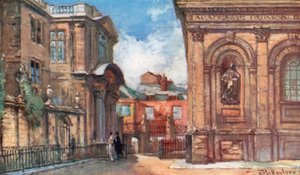 The Old Ashmolean Museum a Sheldonian Theatre (barevná litografie) od John Fulleylove