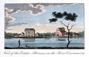 Pohled na panství Alkmaar, na řece Commewine, 1813