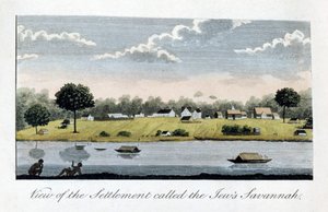 Pohled na osadu s názvem Židovská savana, 1813