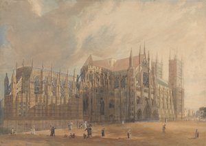 Severovýchodní pohled na Westminsterské opatství od John Gendall