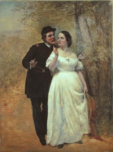 Námluvy (olej na plátně) od John George Brown