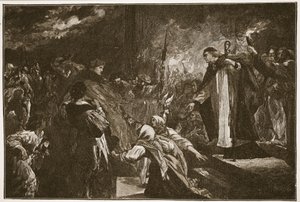 Kardinál Wolsey v Leicester Abbey, ilustrace z 