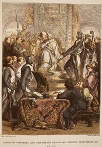 Simon de Montfort a baroni požadující reformy od Jindřicha III., 1258, vyryl Thomas Bolton od John Gilbert