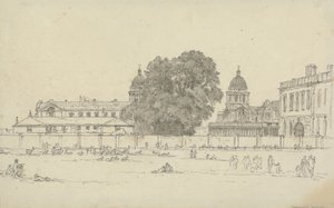 Greenwich Hospital (inkoust a mytí na papíře) od John Glover