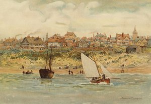 Liverpool: Pohled na New Brighton z moře (barevné lito)