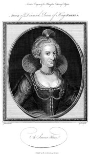 Anna Dánská 1574-1619, královna choť krále Jakuba I., 1786.