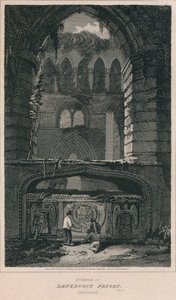 Interiér Lanercost Priory. Cumberland, 1814 od John Greig