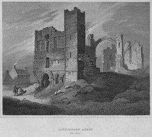 opatství Lindisfarne. Západní fronta, 1814 od John Greig