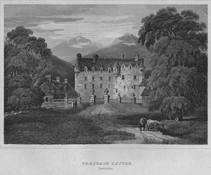 Hrad Traquair, Peebleshire, 1814 od John Greig