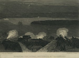 Running the Rebel Batteries at Vicksburg, c.1863 od John Hamilton
