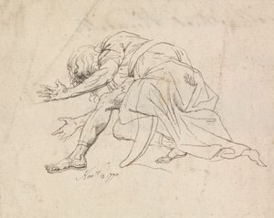 Muž klečící od John Hamilton Mortimer