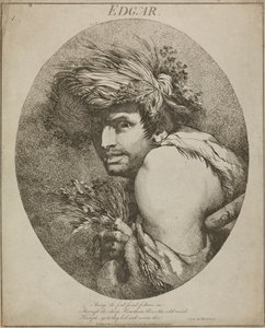 Edgar, "Král Lear", dějství III, scéna III od John Hamilton Mortimer
