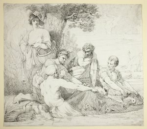 rybáři od John Hamilton Mortimer