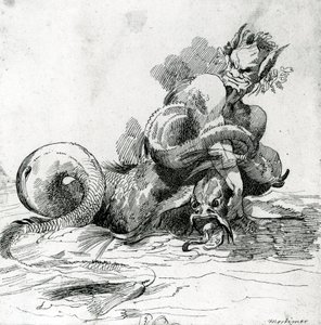Ilustrace mořské příšery, 18. století