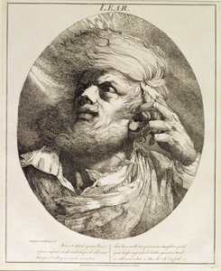 Lear, z Krále Leara, dějství III, scéna 3, 1776 od John Hamilton Mortimer