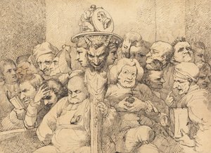 Literární postavy sestavené kolem Shakespearova medailonu od John Hamilton Mortimer